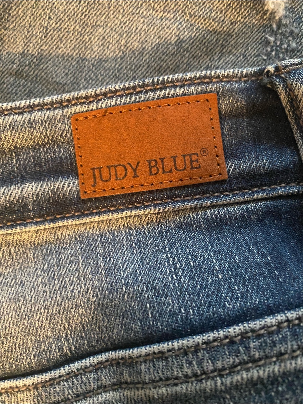 Judy blue size 7/28 distressed skinny fit jeans button fly - Picture 6 of 8
